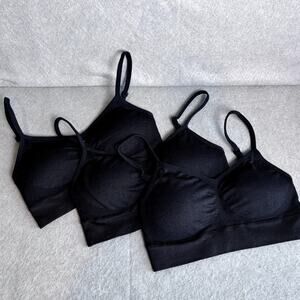 Jockey Sports Black Bra Set of 3 Juniors NWOT Size Small